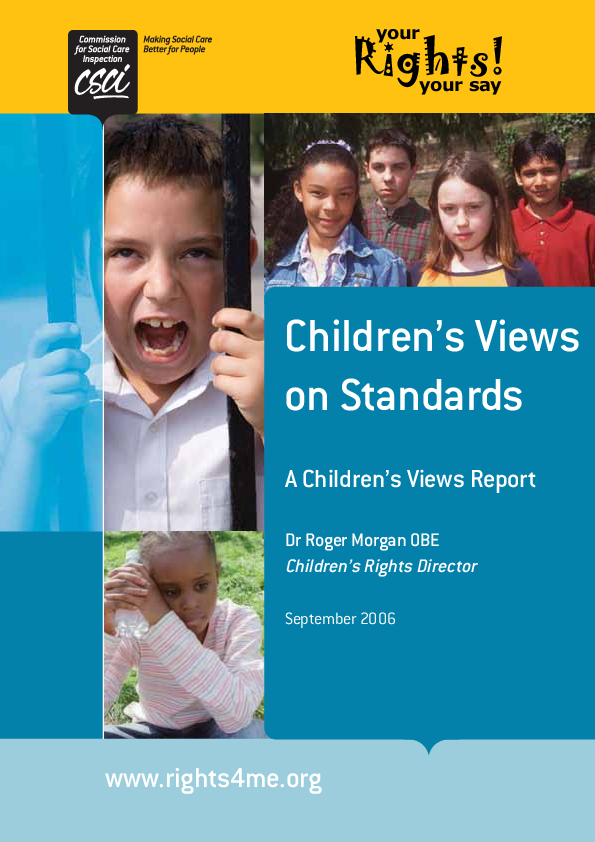 (PDF) A Children's Views Report Children's Views on Standards