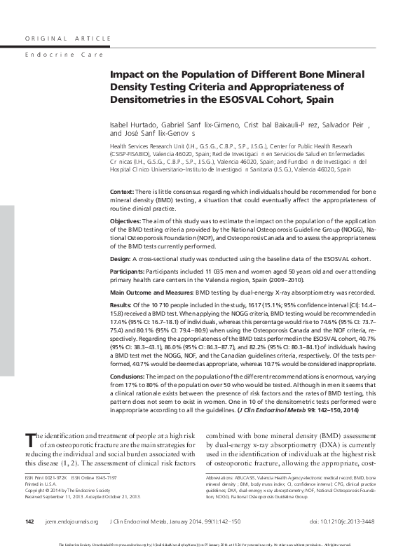 (PDF) Impact on the population of different bone mineral density ...