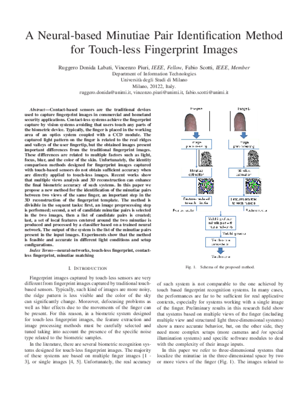 (PDF) A neural-based minutiae pair identification method for touch-less ...