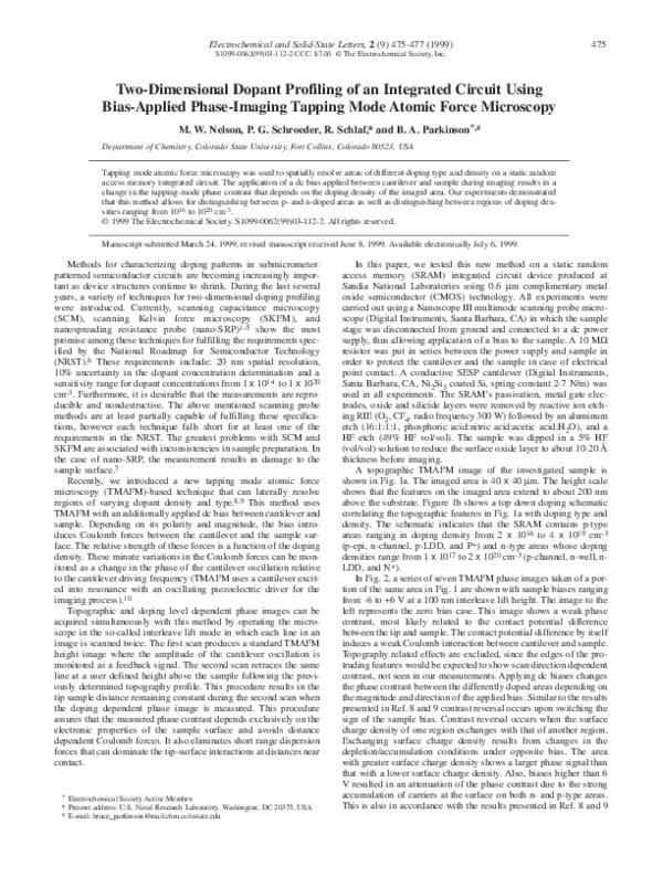 (PDF) Two-Dimensional Dopant Profiling of an Integrated Circuit Using ...