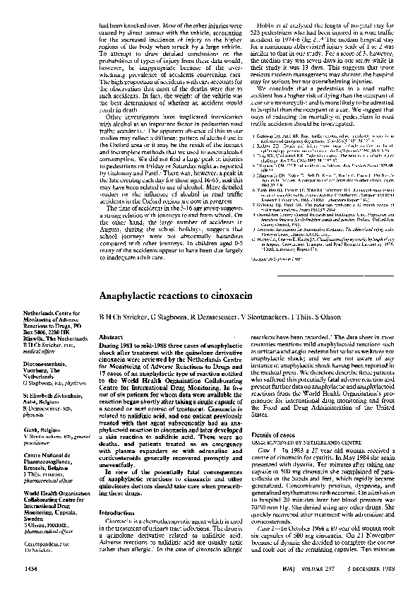 (PDF) Anaphylactic reactions to cinoxacin