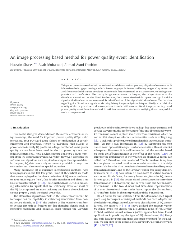 (PDF) An image processing based method for power quality event ...
