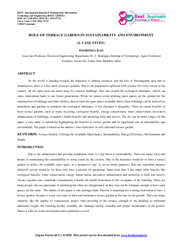 Essay on my terrace image