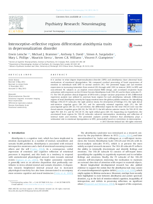 Depersonalization disorder quiz picture