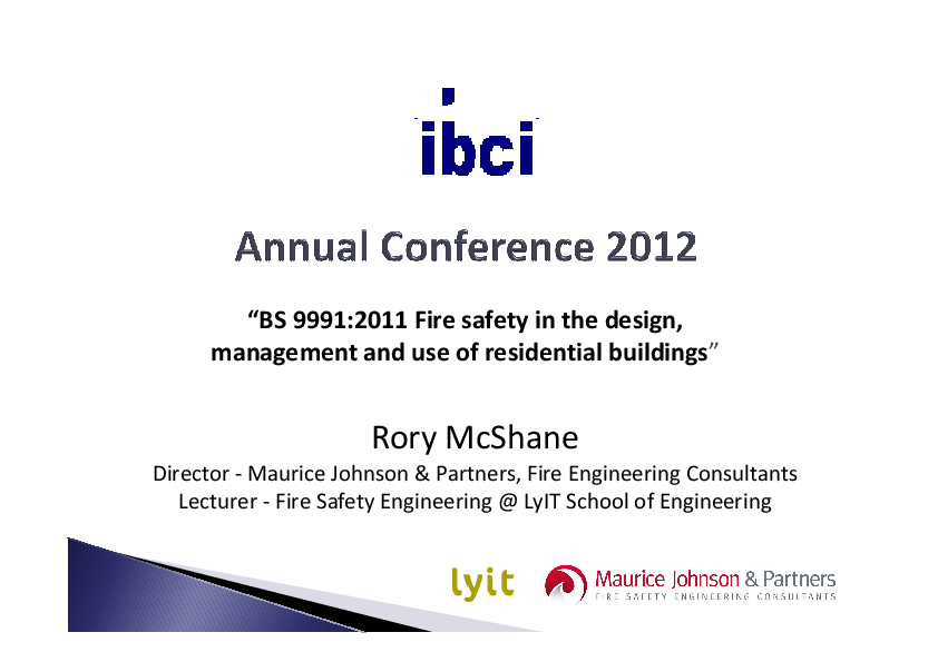 (PDF) " BS 99912011 Fire safety in the design, " BS 99912011 Fire safety in the design