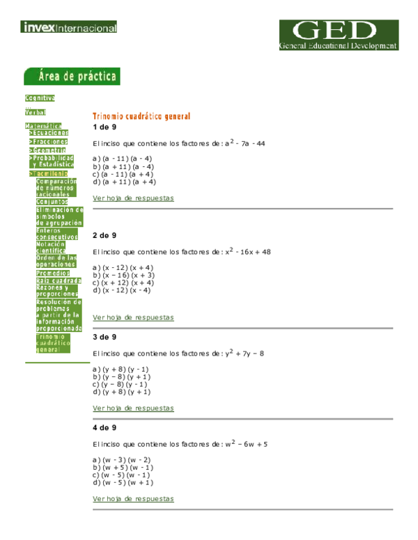  PDF Trinomio Cuadratico General Maricarmen Hern ndez L pez Academia edu