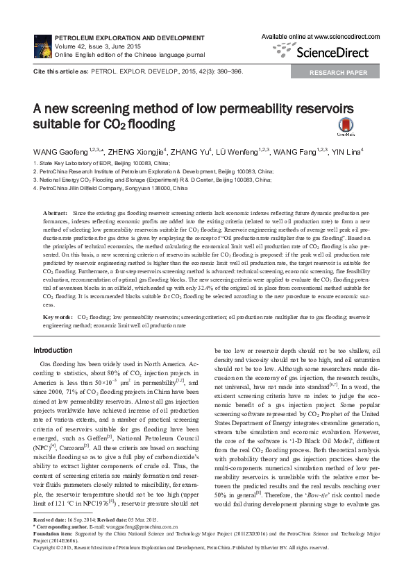 (PDF) A new screening method of low permeability reservoirs suitable ...
