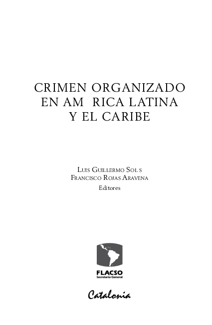 (PDF) CRIMEN ORGANIZADO EN AMÉRICA LATINA Y EL CARIBE