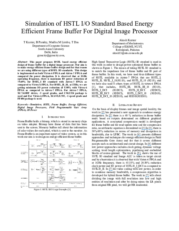 (PDF) Simulation of HSTL I/O standard based energy efficient frame ...