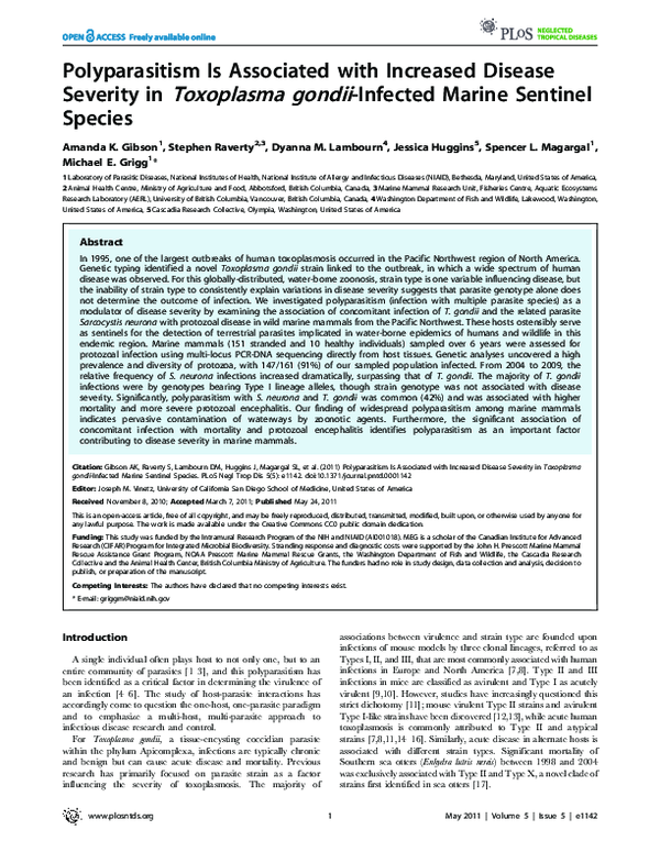 (PDF) Polyparasitism Is Associated with Increased Disease Severity in ...