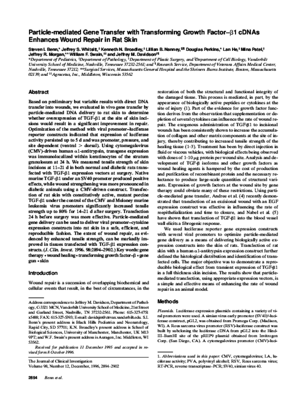 (PDF) Particle-mediated gene transfer with transforming growth factor ...
