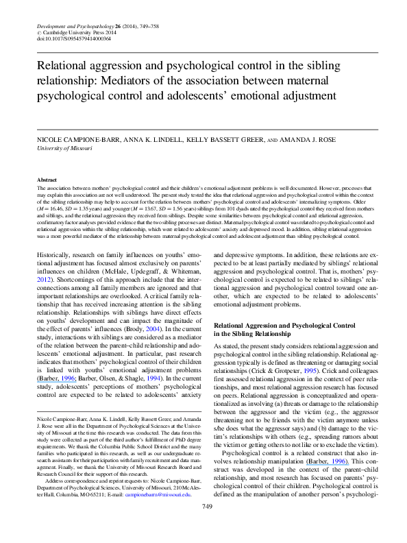 Relational aggression curriculum picture