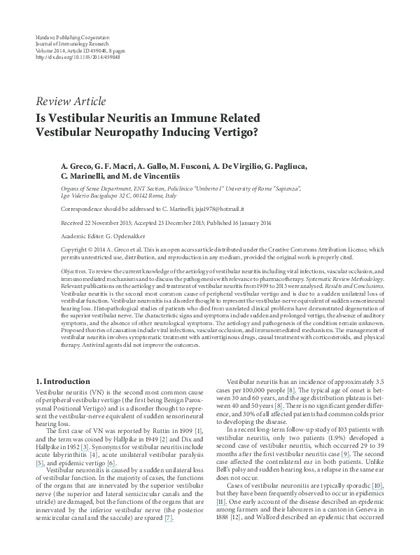 Vestibular disorders picture