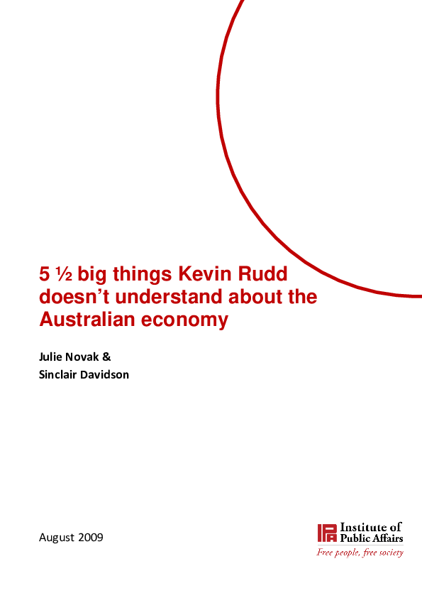 (PDF) Rudd's Misunderstandings of Australia's Economy
