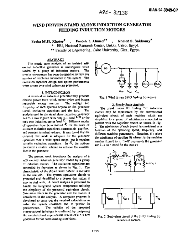 (PDF) WIND DRIVEN STAND ALONE INDUCTION GENERATOR FEEDING INDUCTION MOTORS