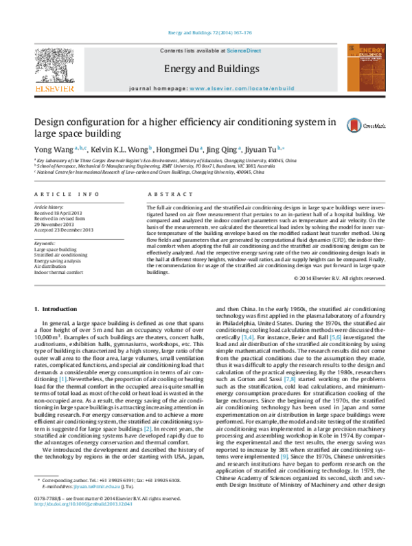 (PDF) Design configuration for a higher efficiency air conditioning ...