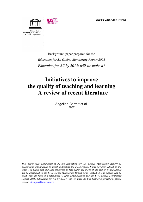(PDF) Background paper prepared for the