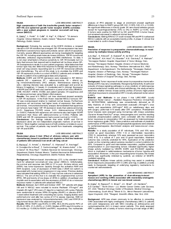 Pdf 55lba Randomized Phase Ii Trial Effect Of All Trans Retinoic Acid With Chemotherapy Based In Paclitaxel And Cisplatin As First Line Treatment Of Patients With Advanced Non Small Cell Lung Cancer Oscar