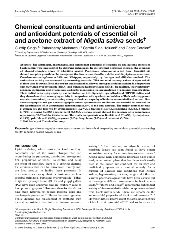 (PDF) Chemical constituents and antimicrobial and antioxidant ...