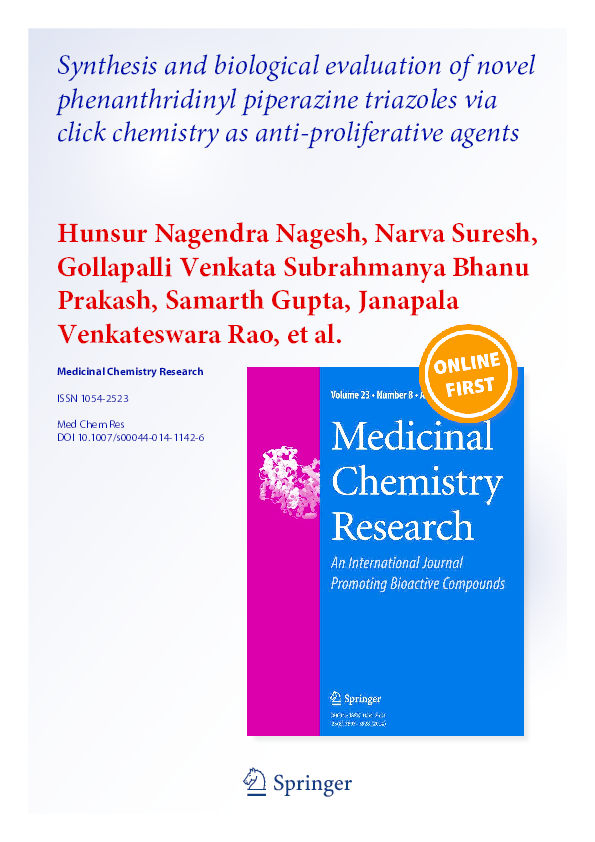 (PDF) Synthesis and biological evaluation of novel pyrazole derivatives ...