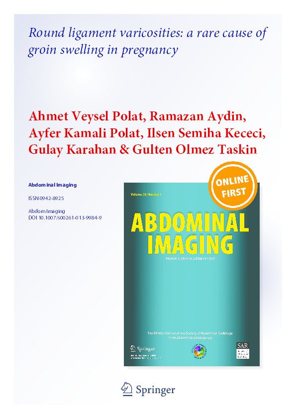 (PDF) Round ligament varicosities a rare cause of groin swelling in pregnancy Ramazan Aydın