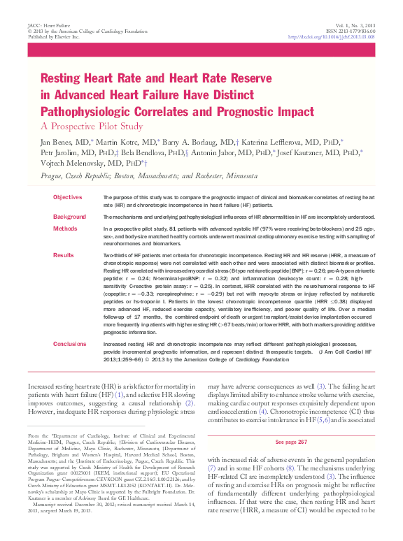 (PDF) Resting heart rate and heart rate reserve in advanced heart ...
