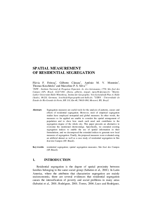 Causes of residential segregation picture