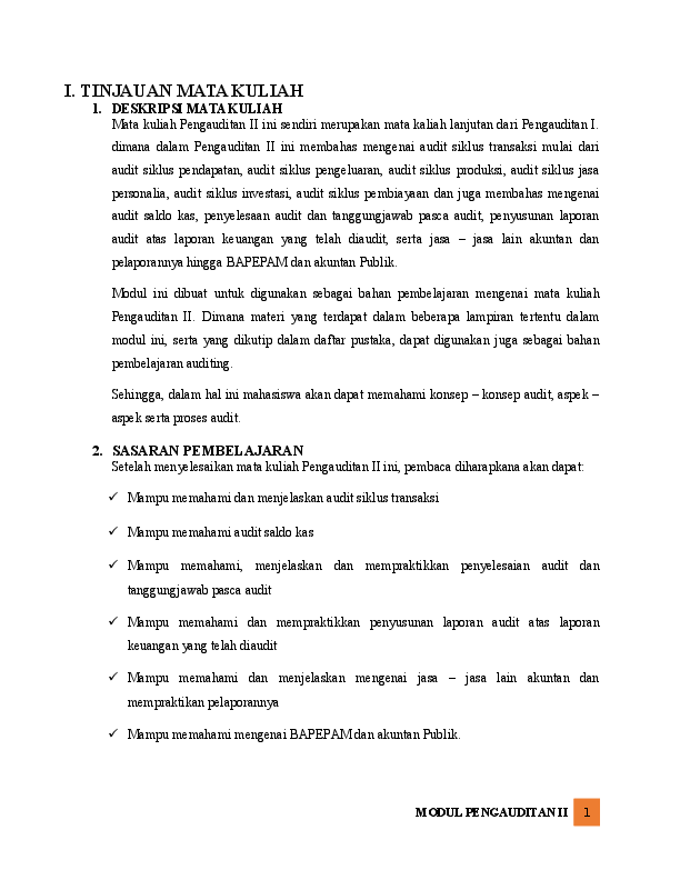 (DOC) AUDIT SIKLUS PENDAPATAN - PENGUJIAN SUBSTANTIF