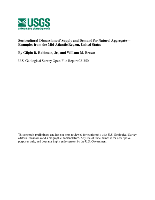 (PDF) Sociocultural Dimensions of Supply and Demand for Natural ...