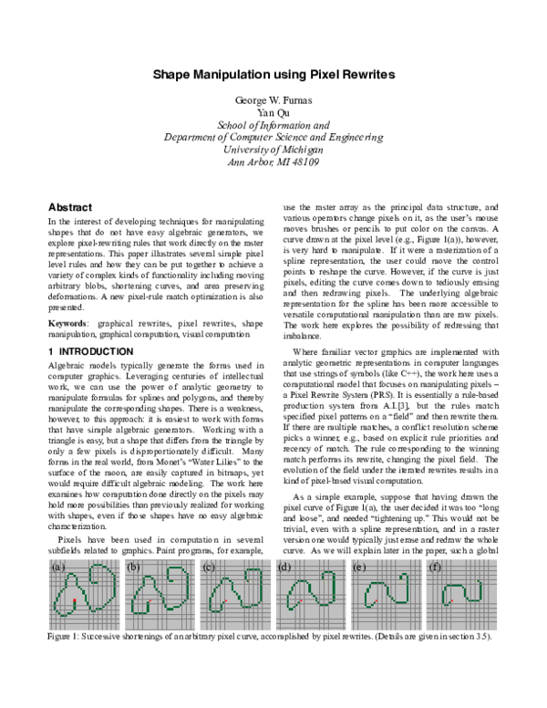 (PDF) Shape Manipulation using Pixel Rewrites
