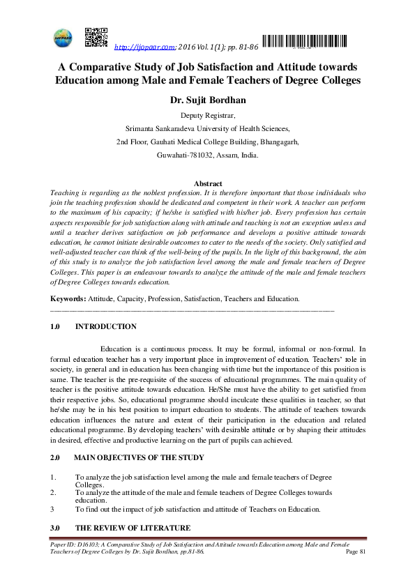 Thesis on job satisfaction of teachers picture