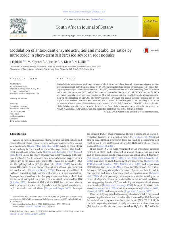 (PDF) Modulation of antioxidant enzyme activities and metabolites ...