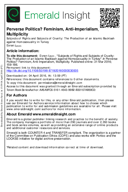 (PDF) Subject of Rights and Subjects of Cruelty: The Production of an ...