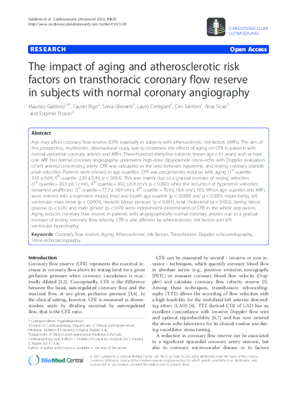 (PDF) The impact of aging and atherosclerotic risk factors on ...
