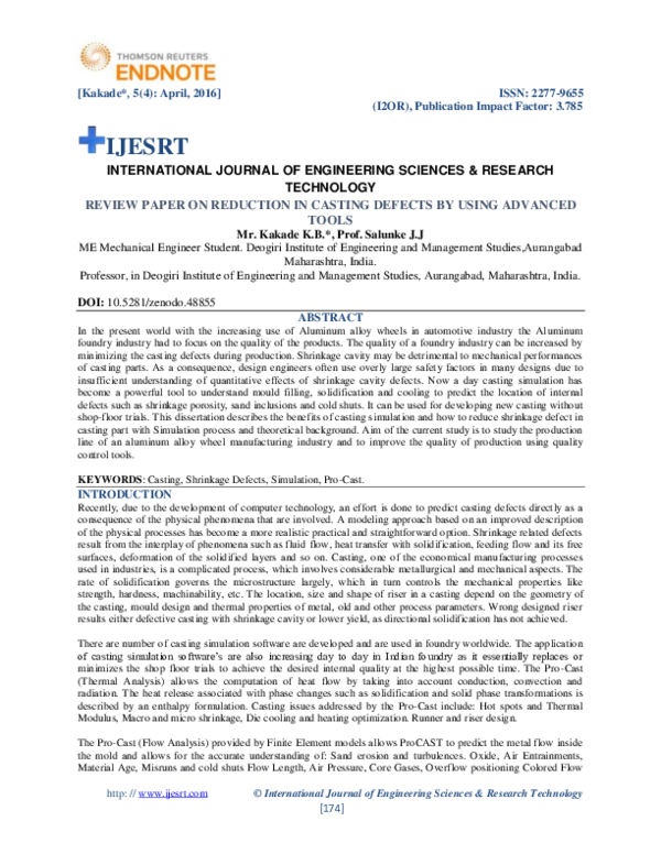 Casting defects and causes picture