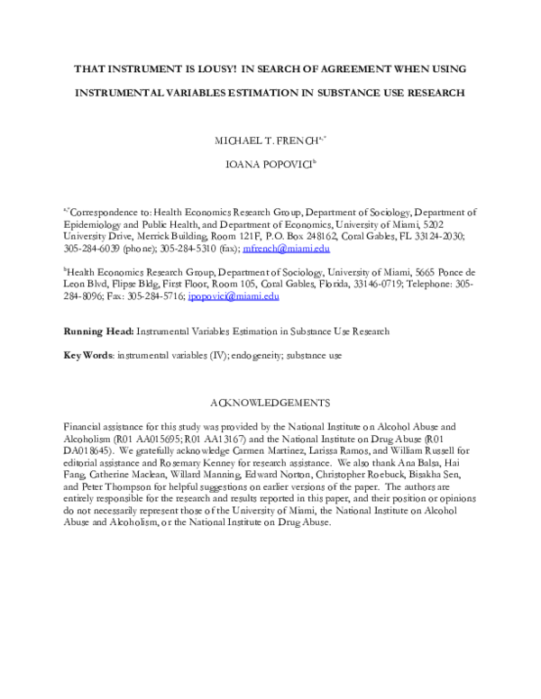 (PDF) That instrument is lousy! In search of agreement when using ...