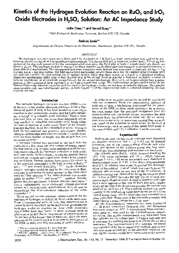 (PDF) Kinetics of the hydrogen evolution reaction on RuO2 and IrO2 ...