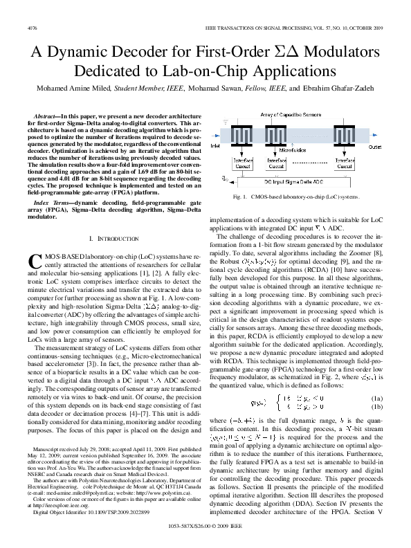 (PDF) A Dynamic Decoder for First-Order Modulators Dedicated to Lab-on ...