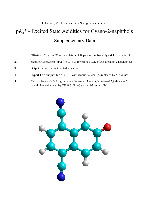 (PDF) Effective electronic potentials W from HyperChem file