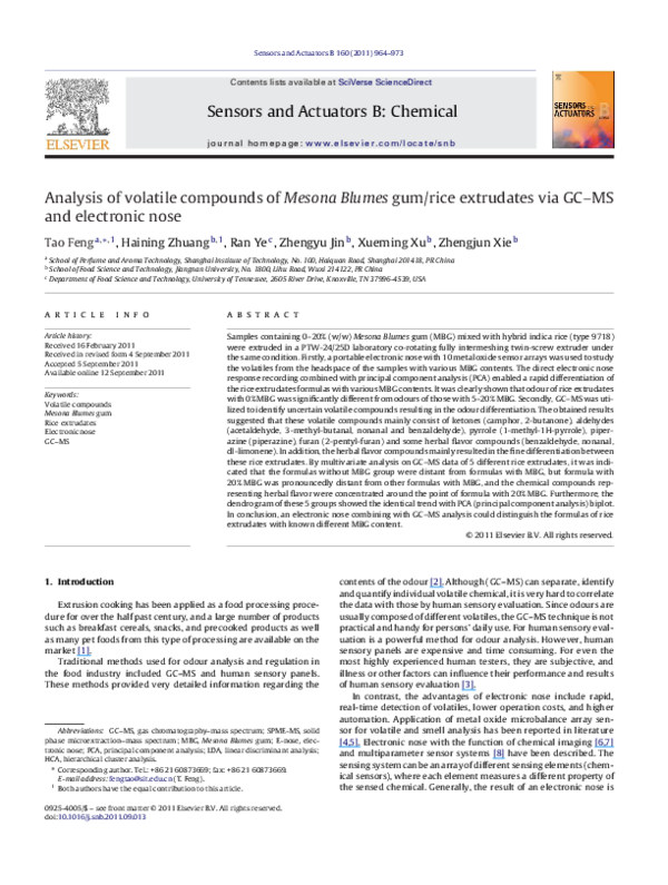 (PDF) Analysis of volatile compounds of Mesona Blumes gum/rice ...