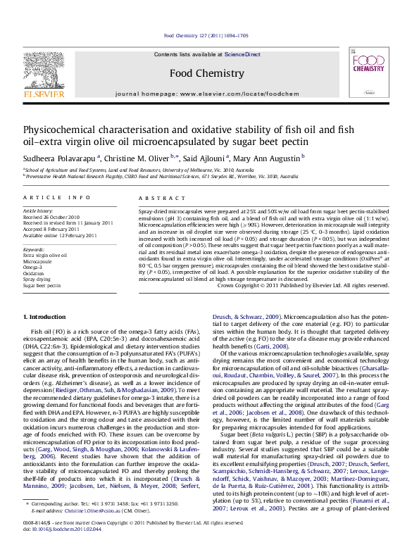 (PDF) Physicochemical characterisation and oxidative stability of fish ...