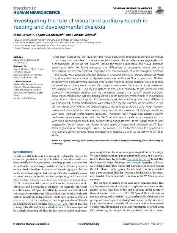 (PDF) Investigating the role of visual and auditory search in reading ...