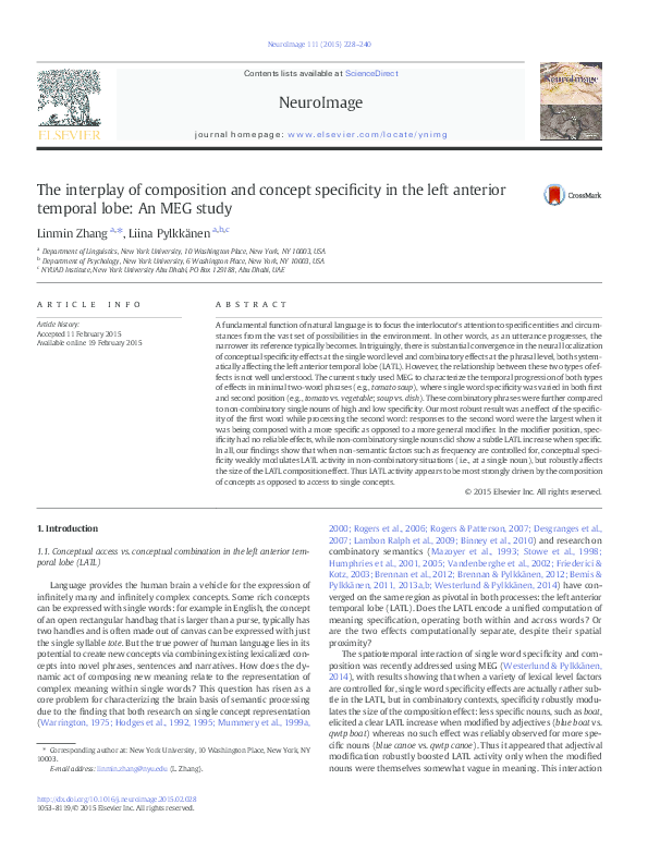(PDF) The interplay of composition and concept specificity in the left ...