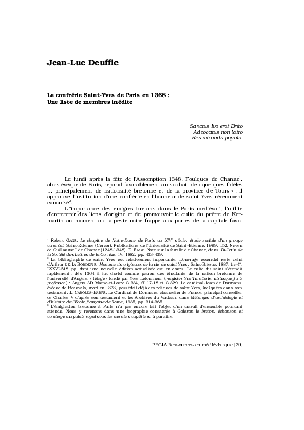 		La confrérie Saint-Yves de Paris en 1368. Une liste de membres inédite