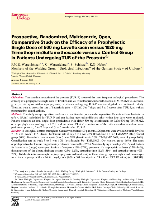 (PDF) Prospective, Randomized, Multicentric, Open, Comparative Study on