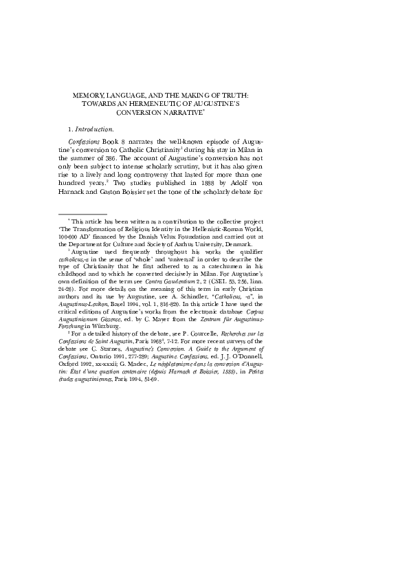 St. augustine philosophy about self image