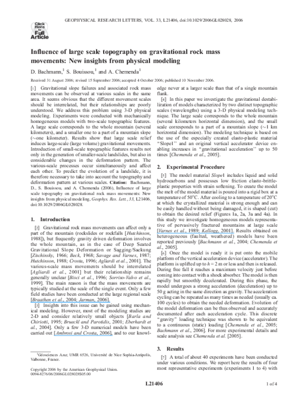 (PDF) Influence of large scale topography on gravitational rock mass ...