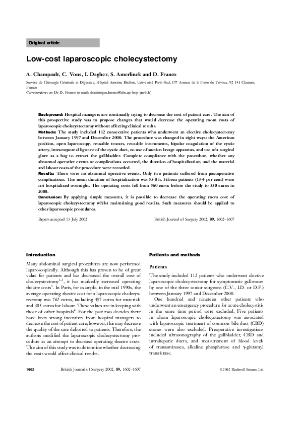 Laparoscopic cholecystectomy essay image