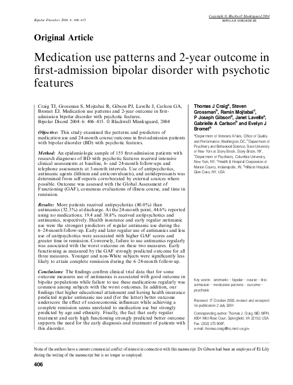  PDF Mood congruent Versus Mood incongruent Psychotic Symptoms In