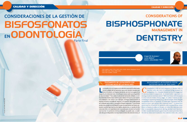 (PDF) Considerations of bisphosphonate: management in Dentistry. Final part